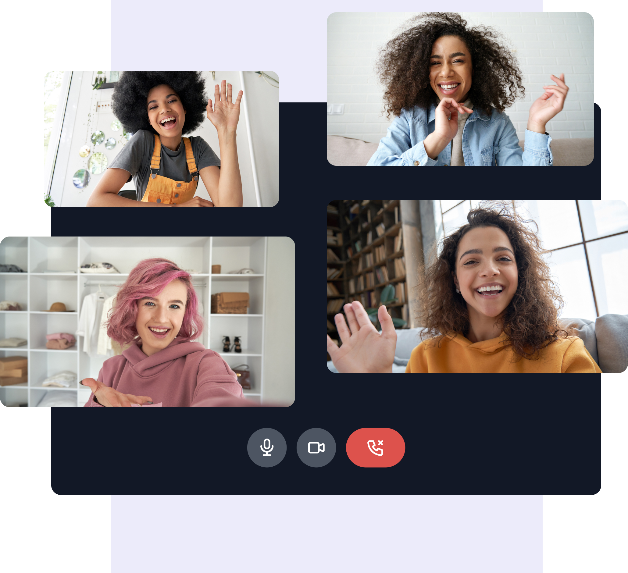 Speakers in a videocall